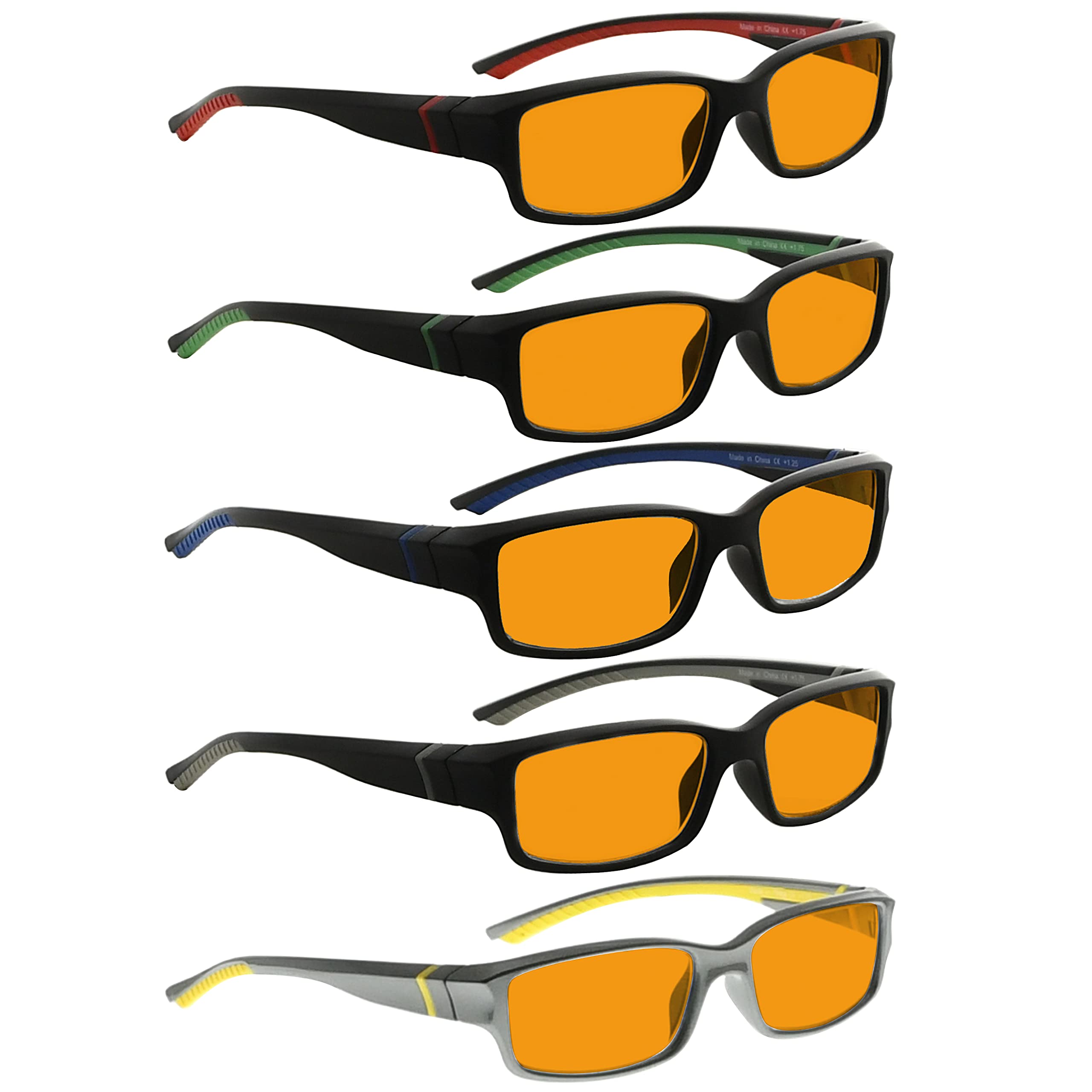 BLUELESS Blue Light Blocking Reading Glasses Men Women 5-Pack Computer Reader