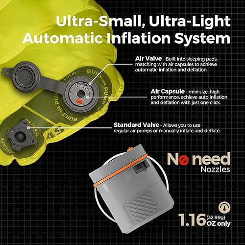 Miniatura 4 de FLEXTAILGEAR Colchoneta de dormir portátil con bomba de aire eléctrica, 9.4 R-Value Autoinflable, Colchón de aire ultraligero para camping,