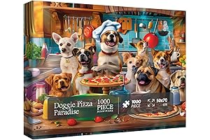 Dog Puppy Pizza Puzzles for Adults 1000 Pieces