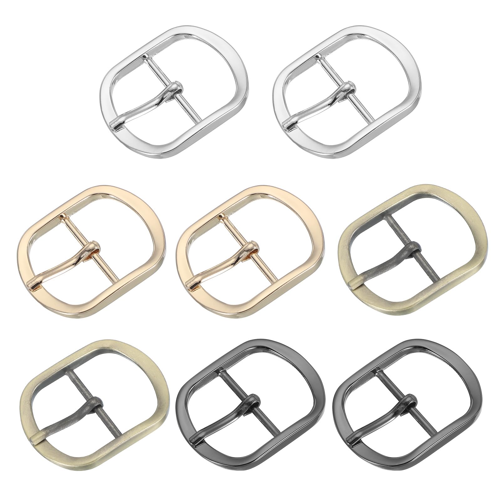 YELARXI Single Prong Belt Buckle Metal Center Bar Oval Replacement Buckle for Belt Purse Making Leather Hardware - Oval