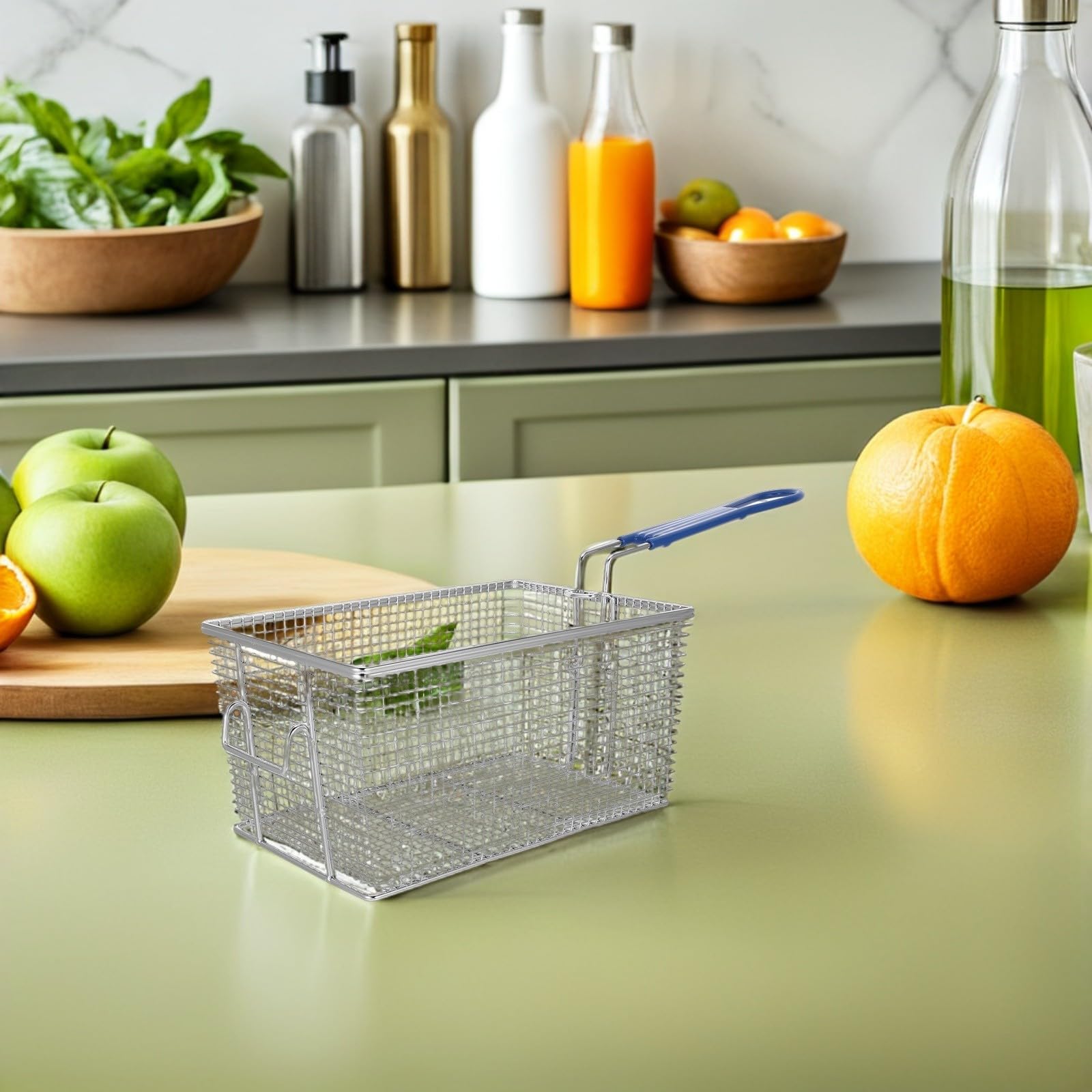 Cesta para Freír Profunda de Acero Inoxidable con Asa 24 Cm