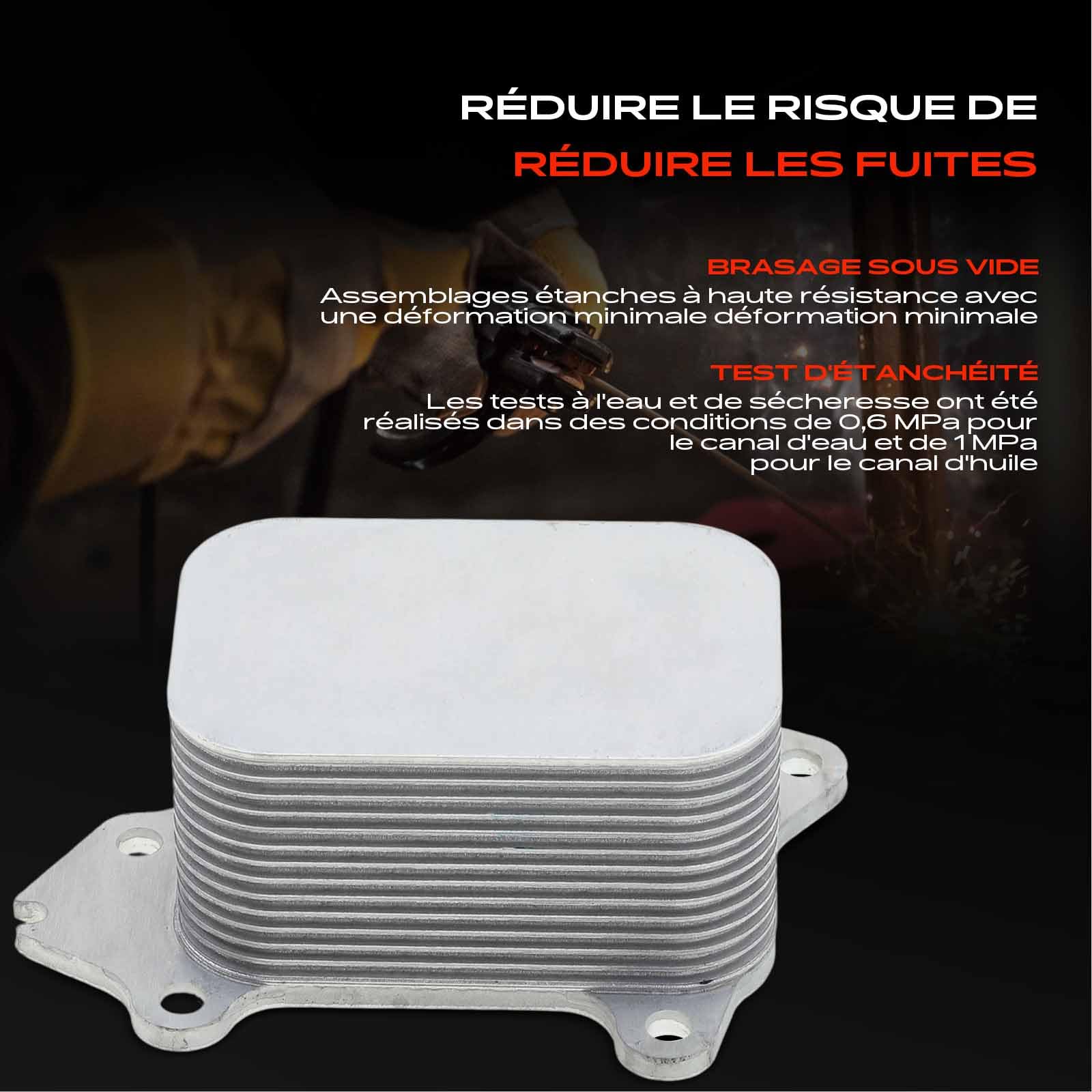 Frankberg Refroidisseur d'huile Compatible avec Berlingo C2 C3 C4 C5 C-Max Fiesta Focus Mondeo 2 3 5 M-i-n-i 206 207 208 2008 308 3008 Partner 2003-Aujourd'hui