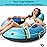 Jasonwell Inflatable River Tube Float - Heavy Duty River Float Pool Floats Lake Premium Water Tubes for Floating Recreational River Raft Lounge Floaties with 2 Cup Holders for Adult