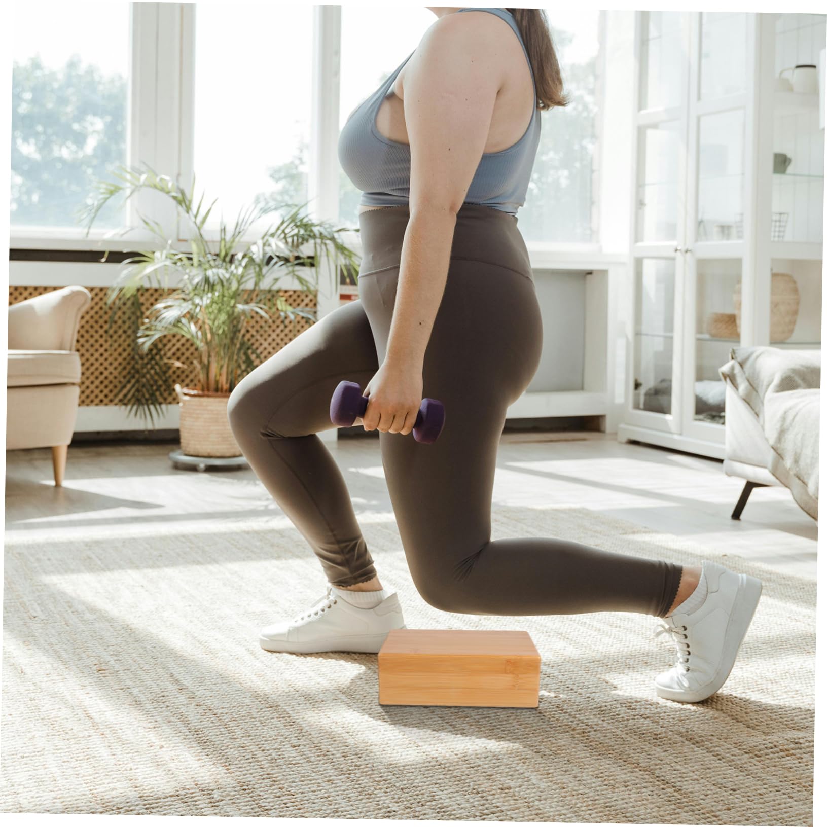 Blocco Yoga in Bambù Naturale 1 Pezzo per Allenamento | Casa e Pratica, Portatile e Facile da Pulire, Uso per Pilates e Meditazione