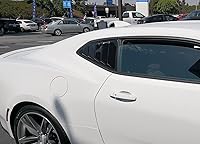 Vista 4 de iJDMTOY Ventana lateral trasera izquierda/derecha, con acabado negro para ventanilla lateral trasera, compatible con Chevy Camaro 2016 en adelante