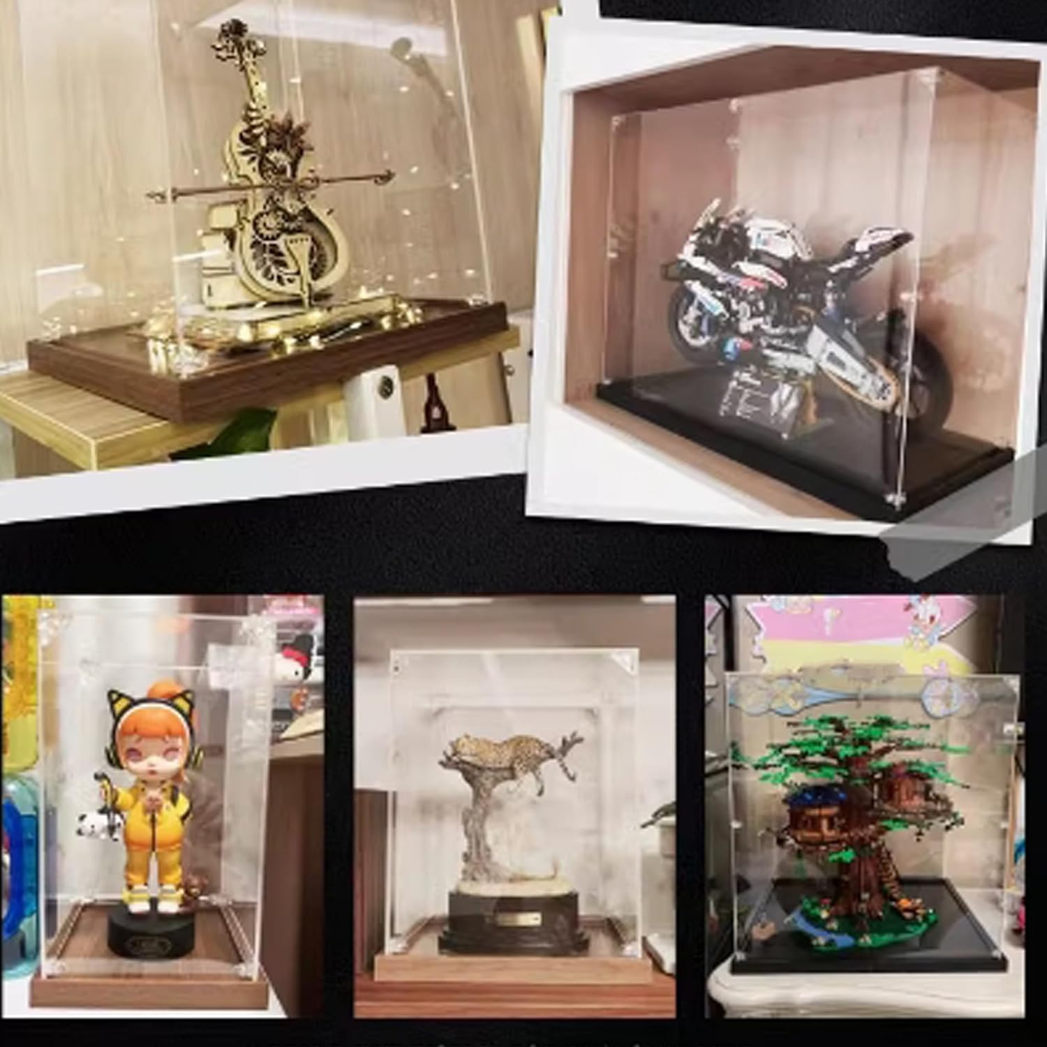 Acrylic Display Case for Lego 71847 Guardian Dragon Building Set– Dustproof Display Box & Showcase,, Display Box Compatible with Lego 71847 -Only Display case (Background)