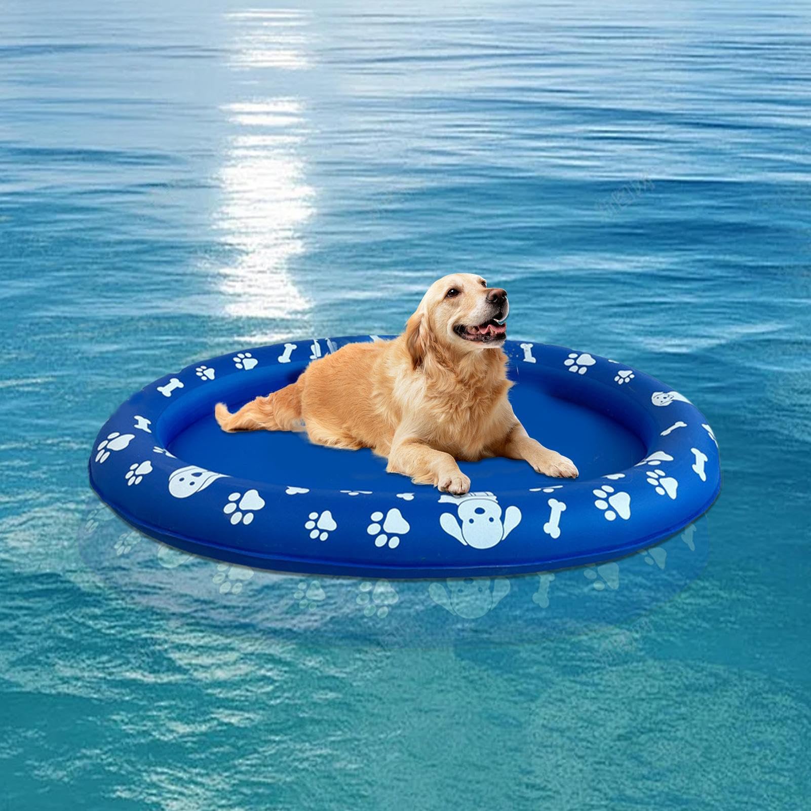 Vasca da Bagno per Cani Galleggiante Antiscivolo e Antigraffio per | Vasca Doccia Cani Piscina Fiume Tubing Kayak Molo Addestramento Cuccioli Giochi d'Acqua Mare