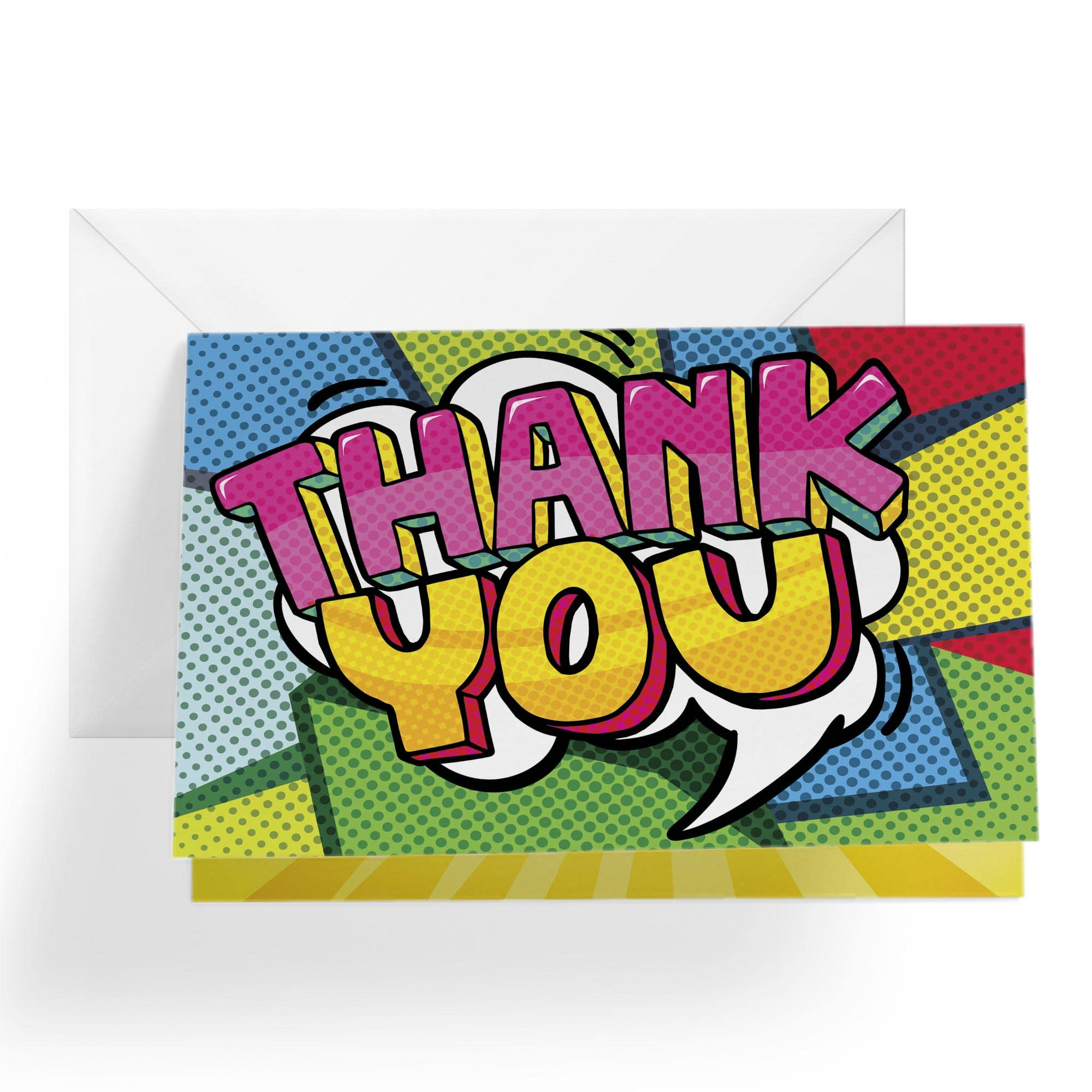 Amazon.com : 1Up Greetings Thank You Cards - Superhero Comic Kid Thank You  | Single Card with Envelope | 5”x7.5” | For Friends Family Wedding Business  Gift Cards Birthday Kids Children Bar Mitzvah : Office Products