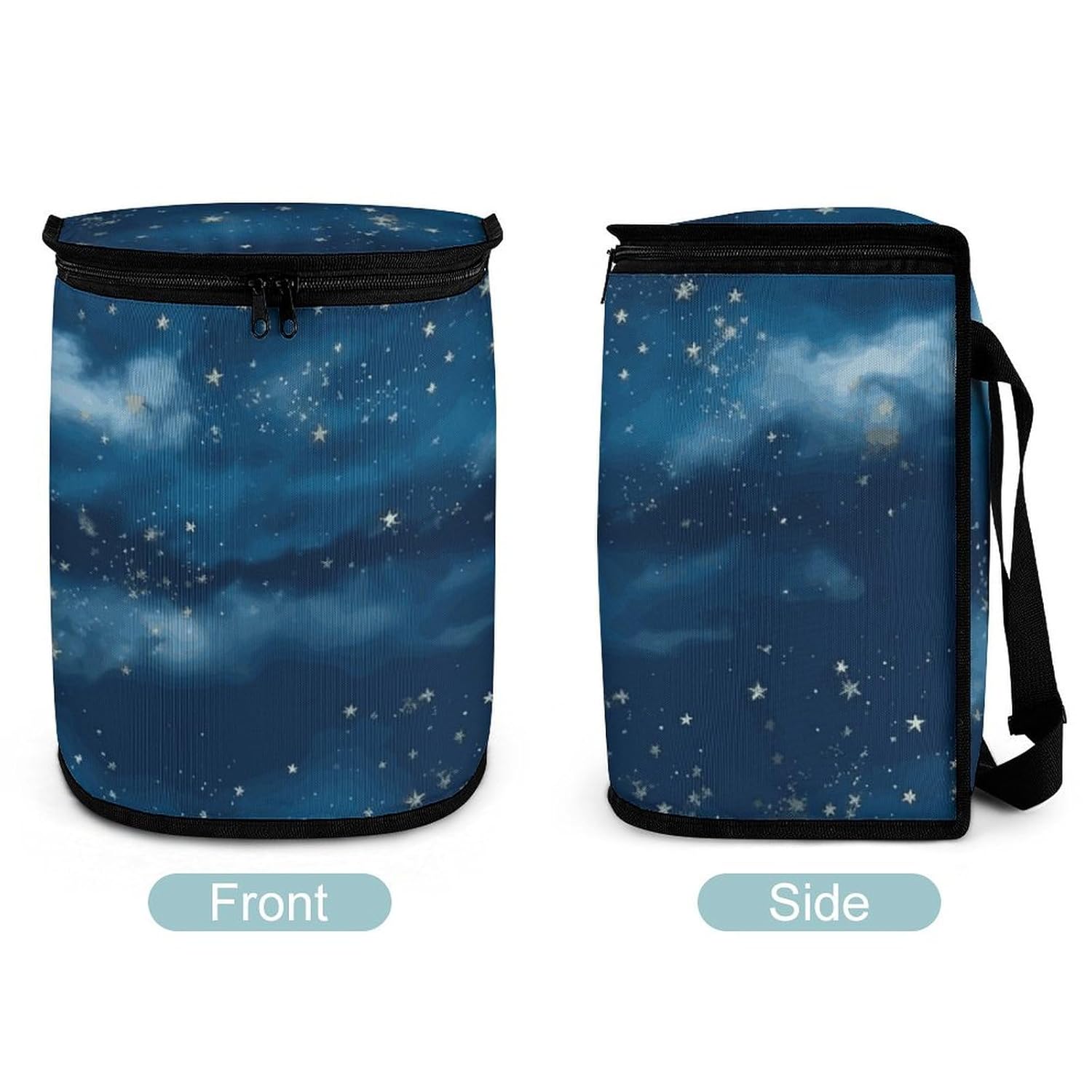 Hanging Car Trash Bag with Stars Printed Car Garbage Storage Bag Leakproof Car Trash Can Portable Garbage Storage Bags