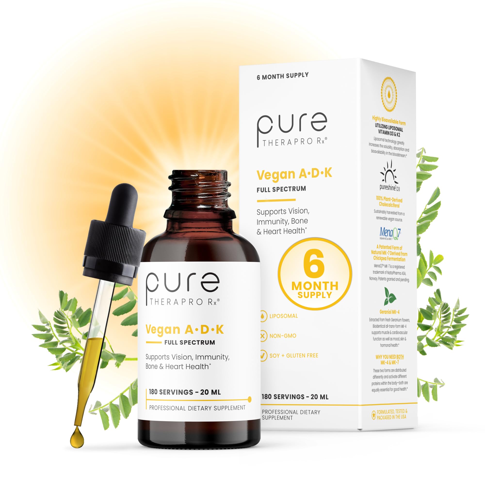 Amazon.com: Pure TheraPro Rx Vegan A-D-K Drops-6 Mon Supply