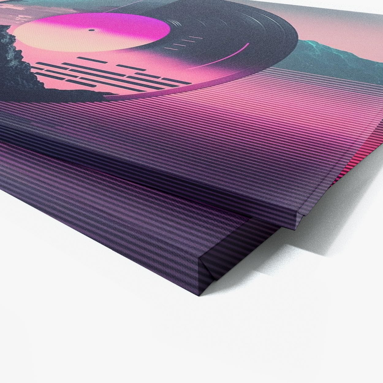 Sense Canvas Vaporwave Vintage Vinyl 63 Leinwandkunst, Heimdekoration, Wandkunstdruck, Poster, Gemälde, mittelgroß, 24 x 18 / 3,8 cm