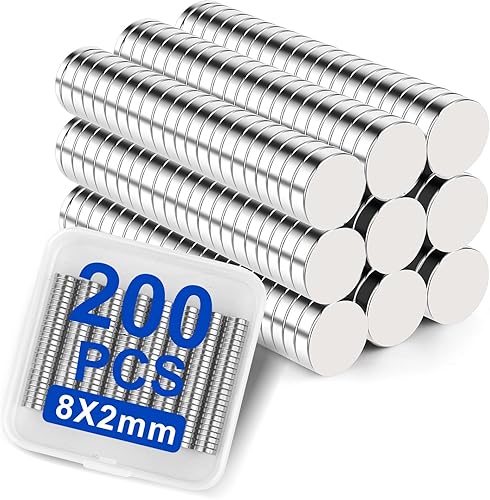 DIYMAG 200 imanes pequeños, pequeños imanes para refrigerador, imanes de neodimio de tierras raras para oficina, pizarra blanca, cocina, imanes