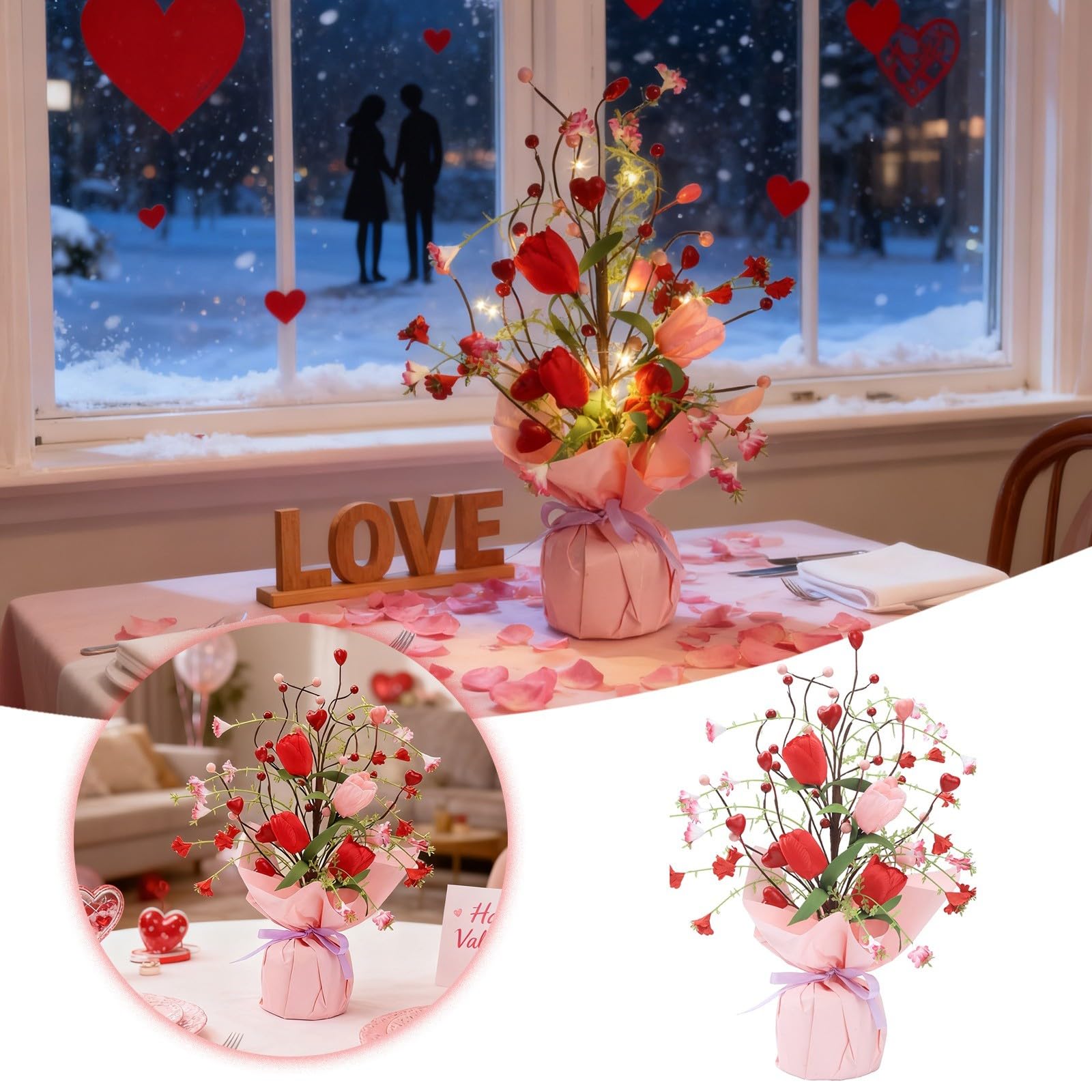 Fruta en forma de corazón para el día de San Valentín, hogar, para habitación, repisas y mesa de interior 062662