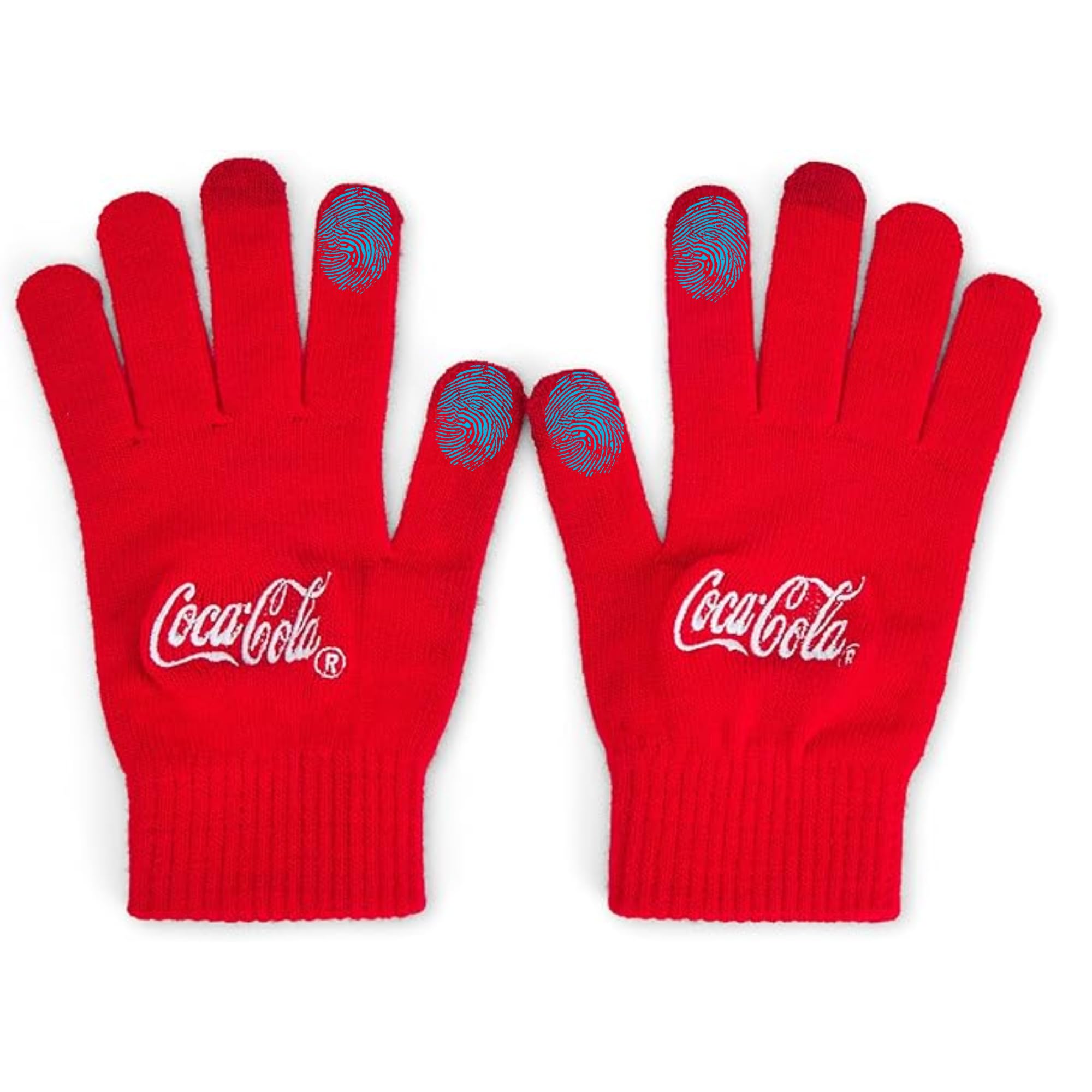 The Gift Scholars Officially Licensed Red Coca-Cola Winter Gloves - Coke Unisex Touchscreen Warm Gloves for Outdoor Sports