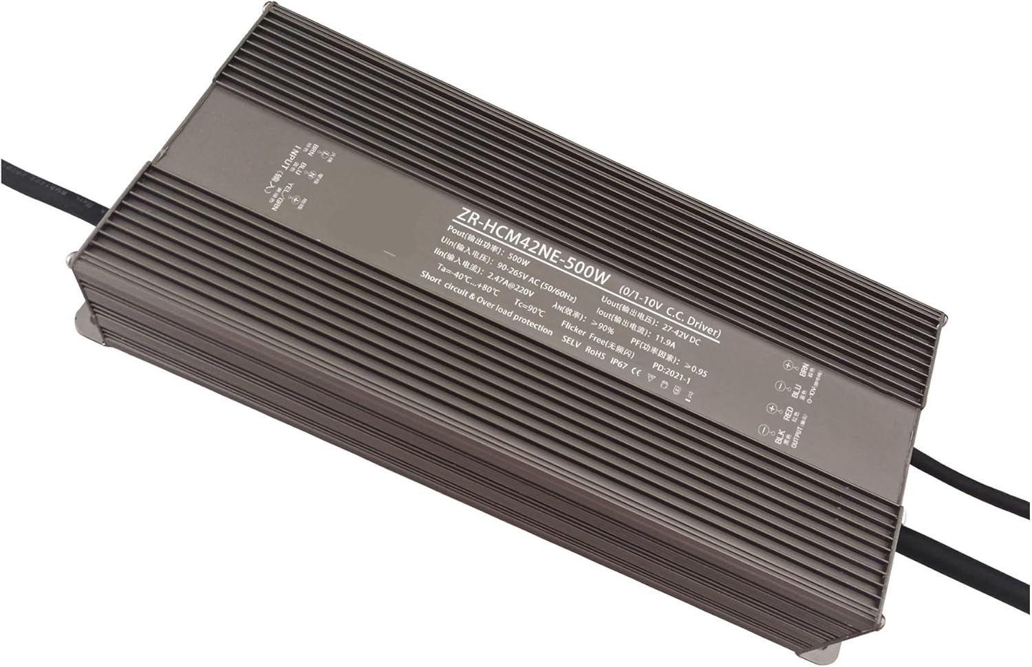 Three-in-one Power Supply 500-600W Plant lamp Constant Current Waterproof LED Drive Power Supply Low Voltage 0-10V dimming Power Supply