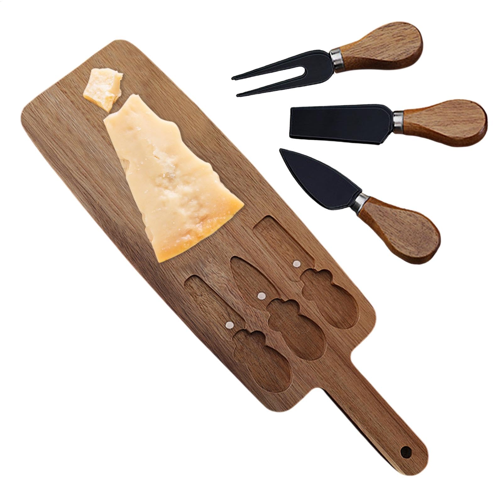 Juego de tablas de queso - tabla de embutidos de madera con asas - tabla de cortar para cocina, juego perfecto para fiestas y recepciones, juego de tablas de embutidos