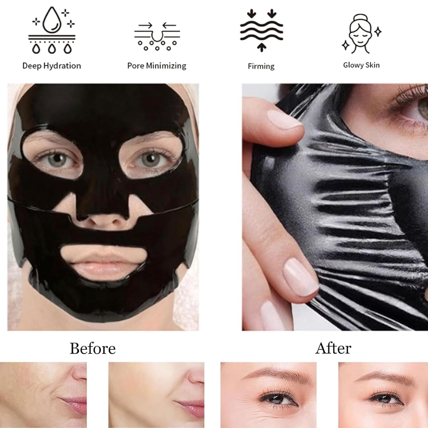 5Pack Black Pearl Collagen Face Mask - Image 4