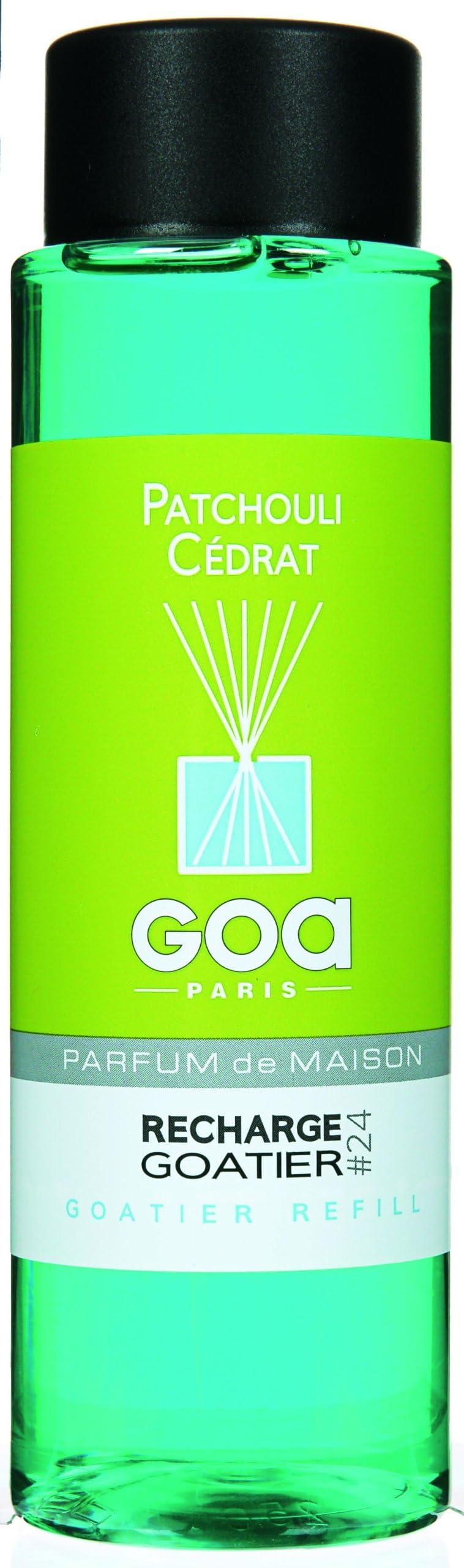 GOA - Recharge Goatier 260 ml - Parfum Nø24 - Patchouli Cedrat - stems included