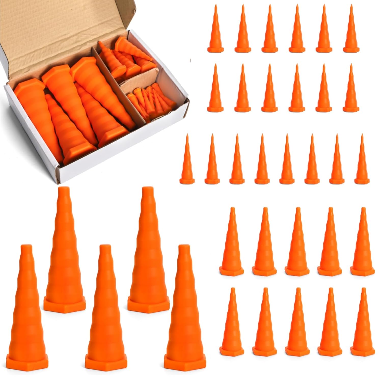 35 Pieces Hydraulic Oil Service Plugs, Universal Industrial Silicone Rubber Hose Plugs, 3 Sizes Drip Proof Tapered Stopper Plug Kit for Irrigation Oil Pipes Heavy Equipment Oil Port