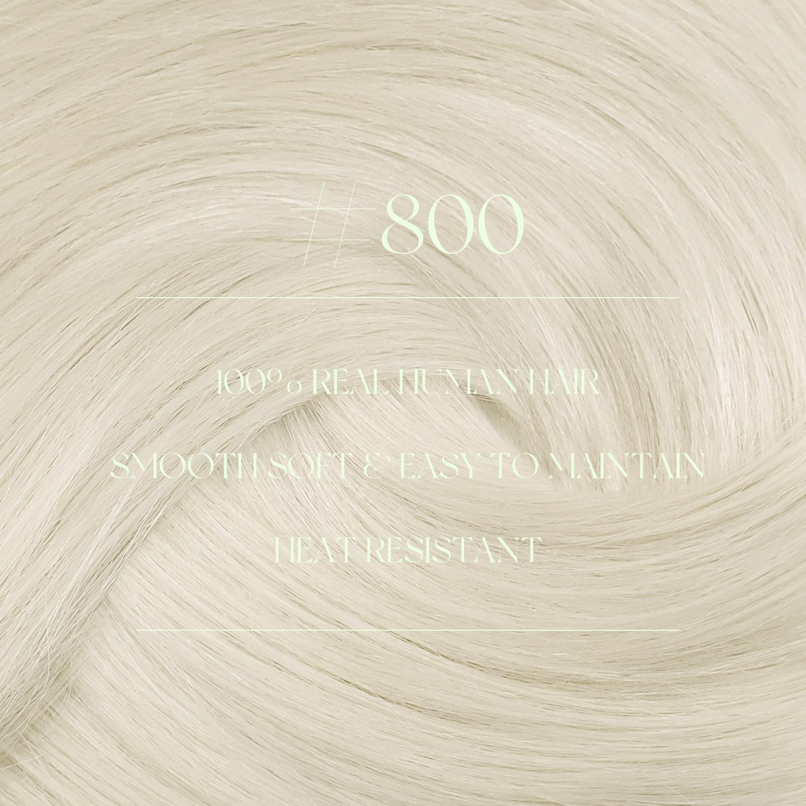 RUNATURE Hair Extensions Clip in Real Human Hair White Blonde Clip Hair Extension Blonde Straight Hair 14 Inch 120g - Image 2