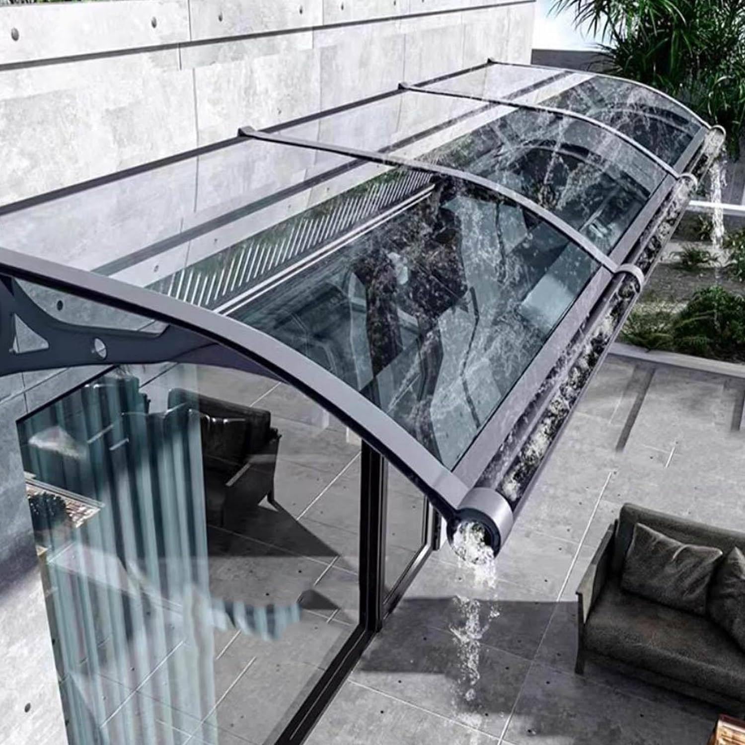 Auvent de porte d'entrée pour éviter les infiltrations d'eau