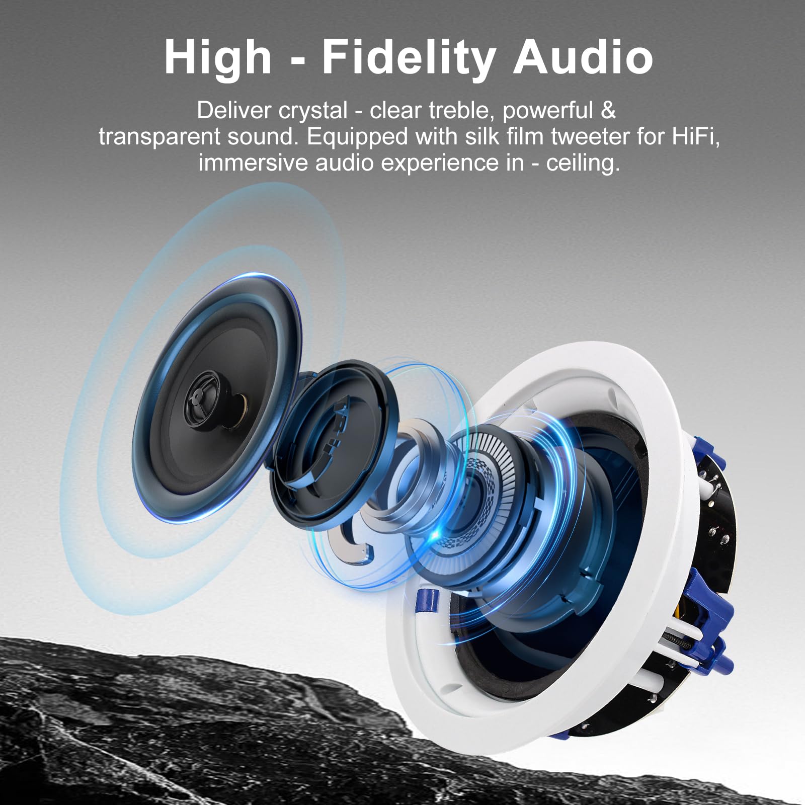 STUDIOFINIX 800W 6.5 Inch Bluetooth Altavoces de Exterior con