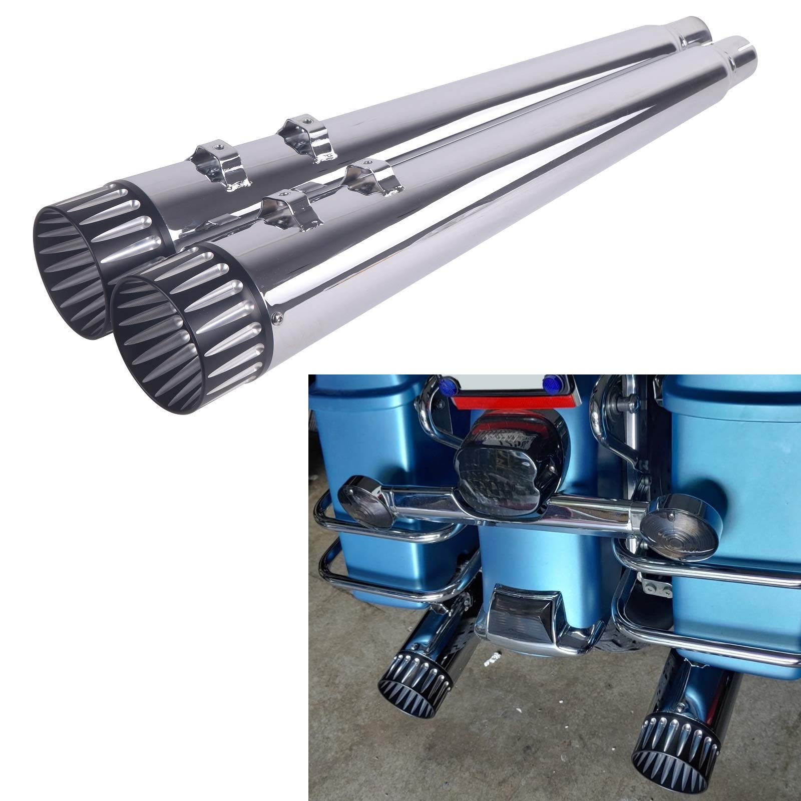 Photo 1 of 4.4'' Slip on Mufflers for Harley Touring Street Glide