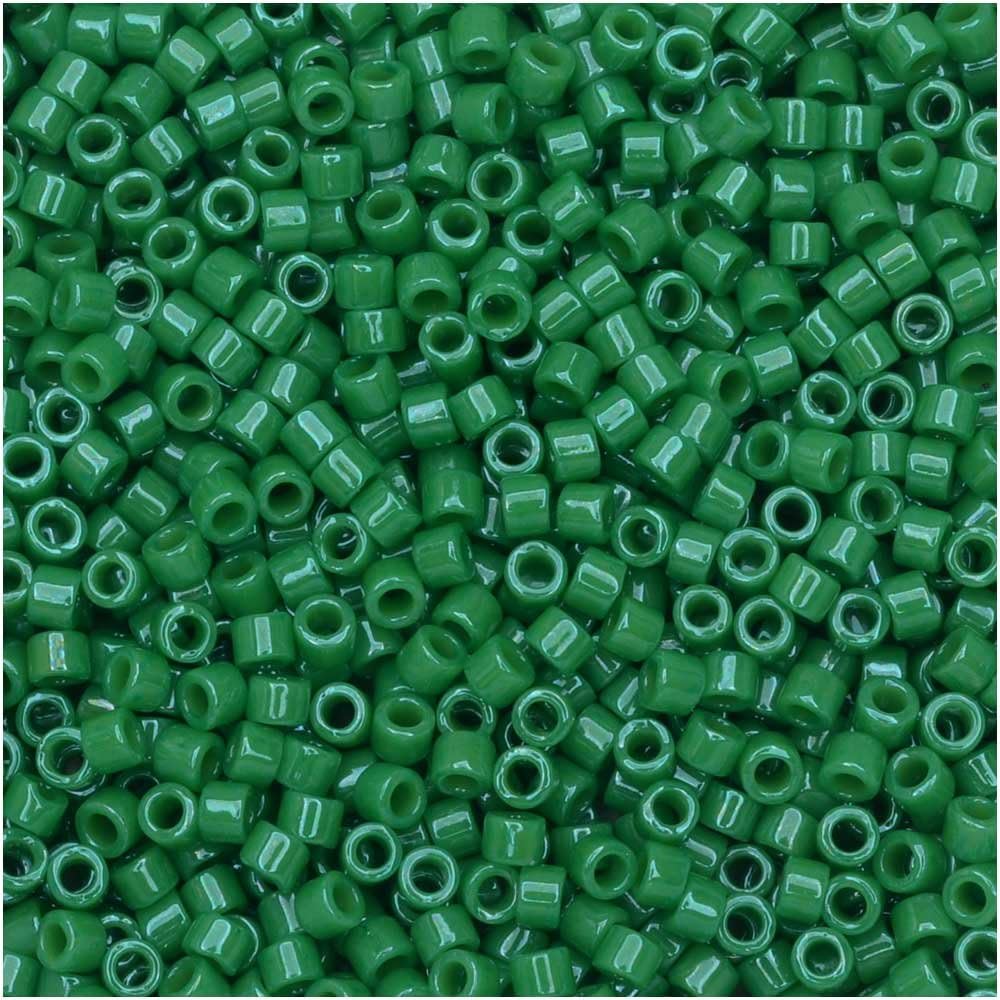 Miyuki Delica Seed Beads Size 11/0 Dyed Opaque Kelly Green 7.2 Grams (DB655)