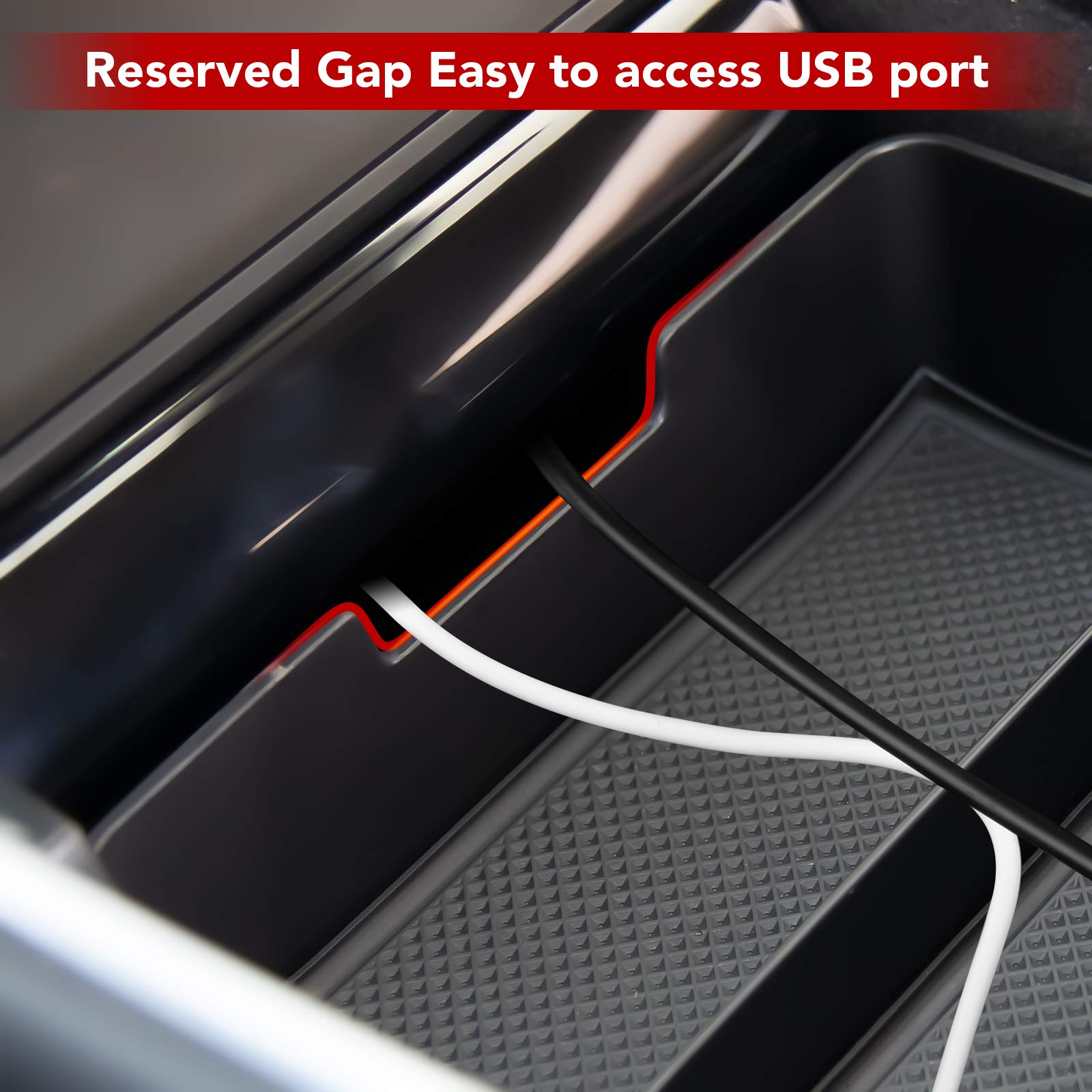 Basenor Tesla Model 3 Model Y Center Console Organizer Tray Accessoies