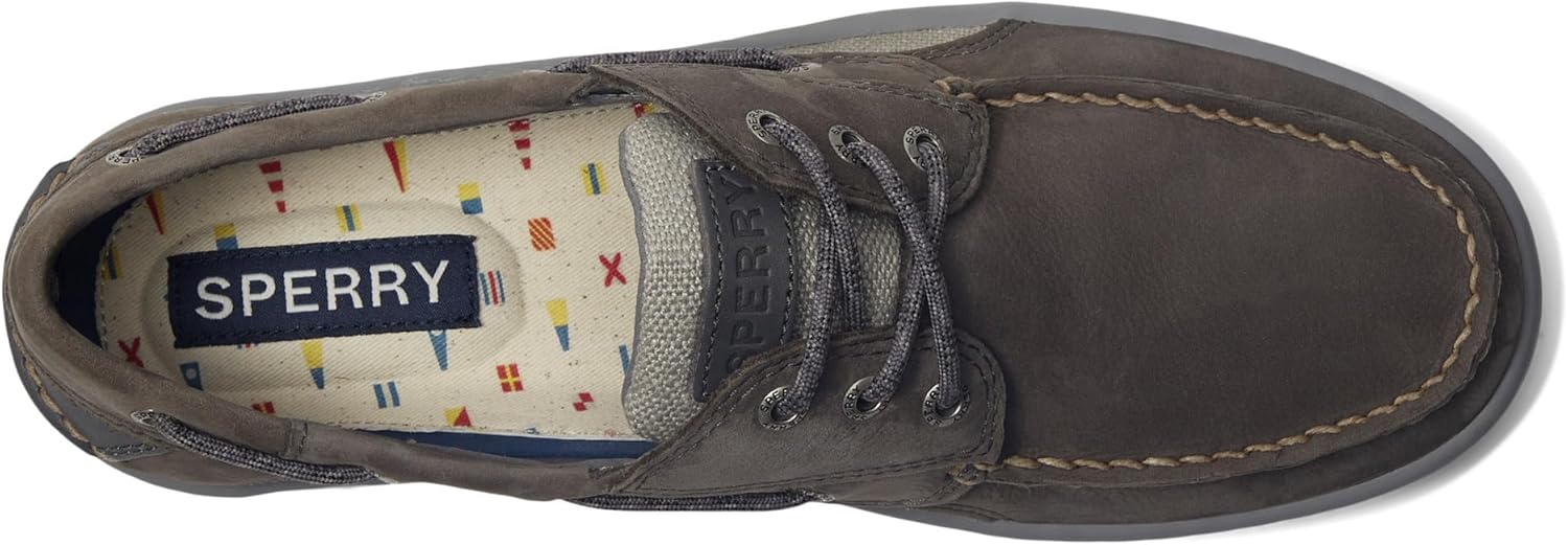 Sperry Men's Billfish 3-Eye Boat Shoe, Grey Nubuck, 12 - Image 2