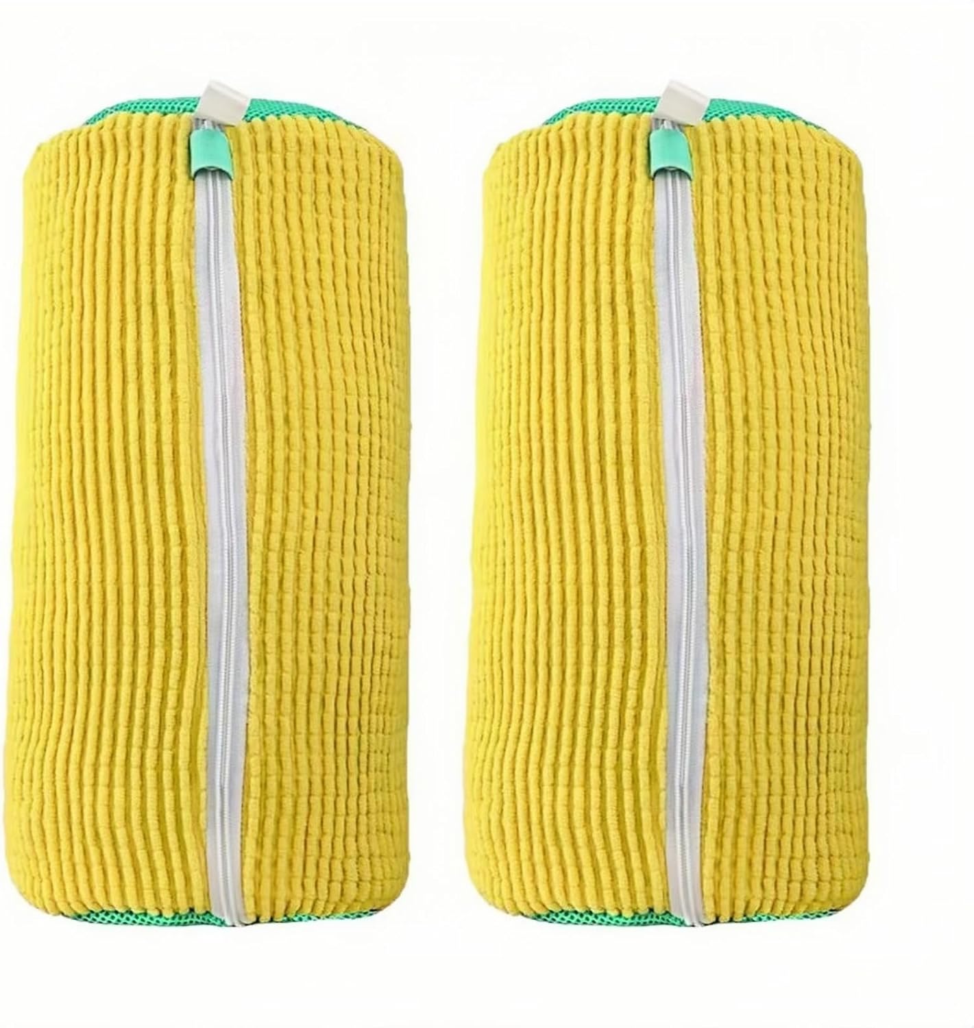Shoe Washing Bags (2Pcs) - Reusable Laundry Bags for Washer & Dryer, Deep Clean for Sneakers, Tennis Shoes, Slippers & Athletic Shoes - Gentle Yet Effective Cleaning (Yellow)