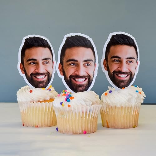 Miniatura 2 de VictoryStore Adornos personalizados para cupcakes  Juego de 150 adornos personalizados para cupcakes con foto personalizada, perfectos para