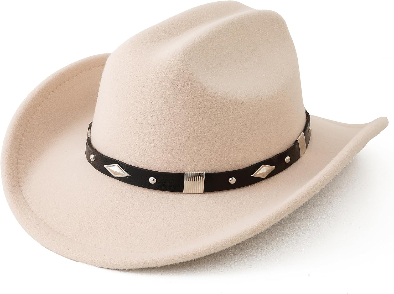 Jastore Kids Cowboy Hat for Girls Boys Western Cowgirl Hat with Buckle Belt Toddler Unisex Wide Brim Fedora Hat