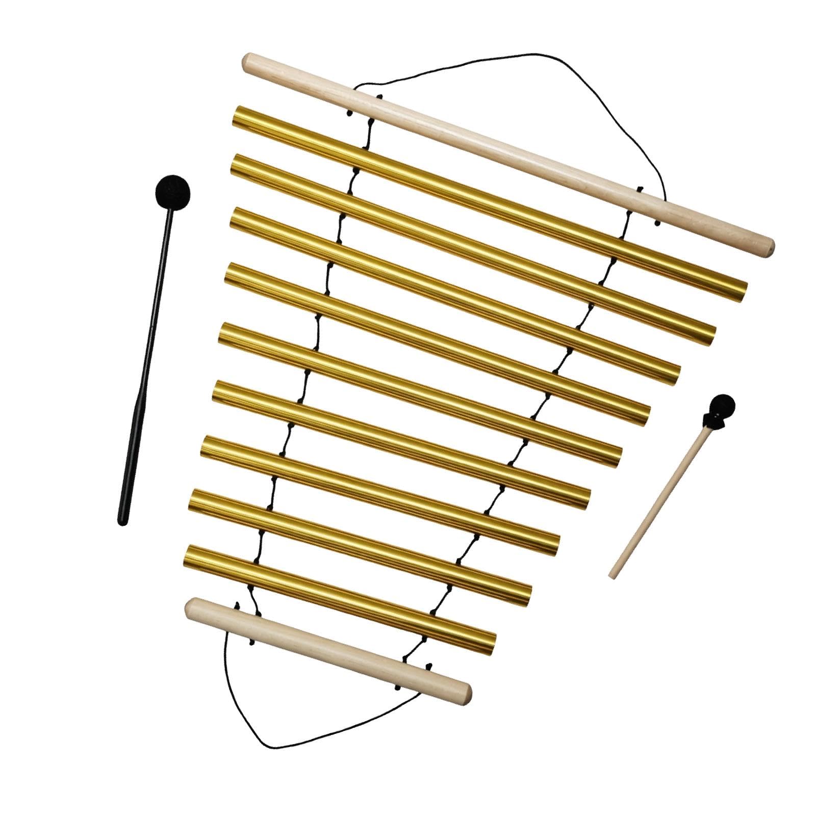 Campana de Meditación, Instrumento de Percusión Musical de 9 Tonos, Herramienta para La Gestión Del Aula, Amarillo