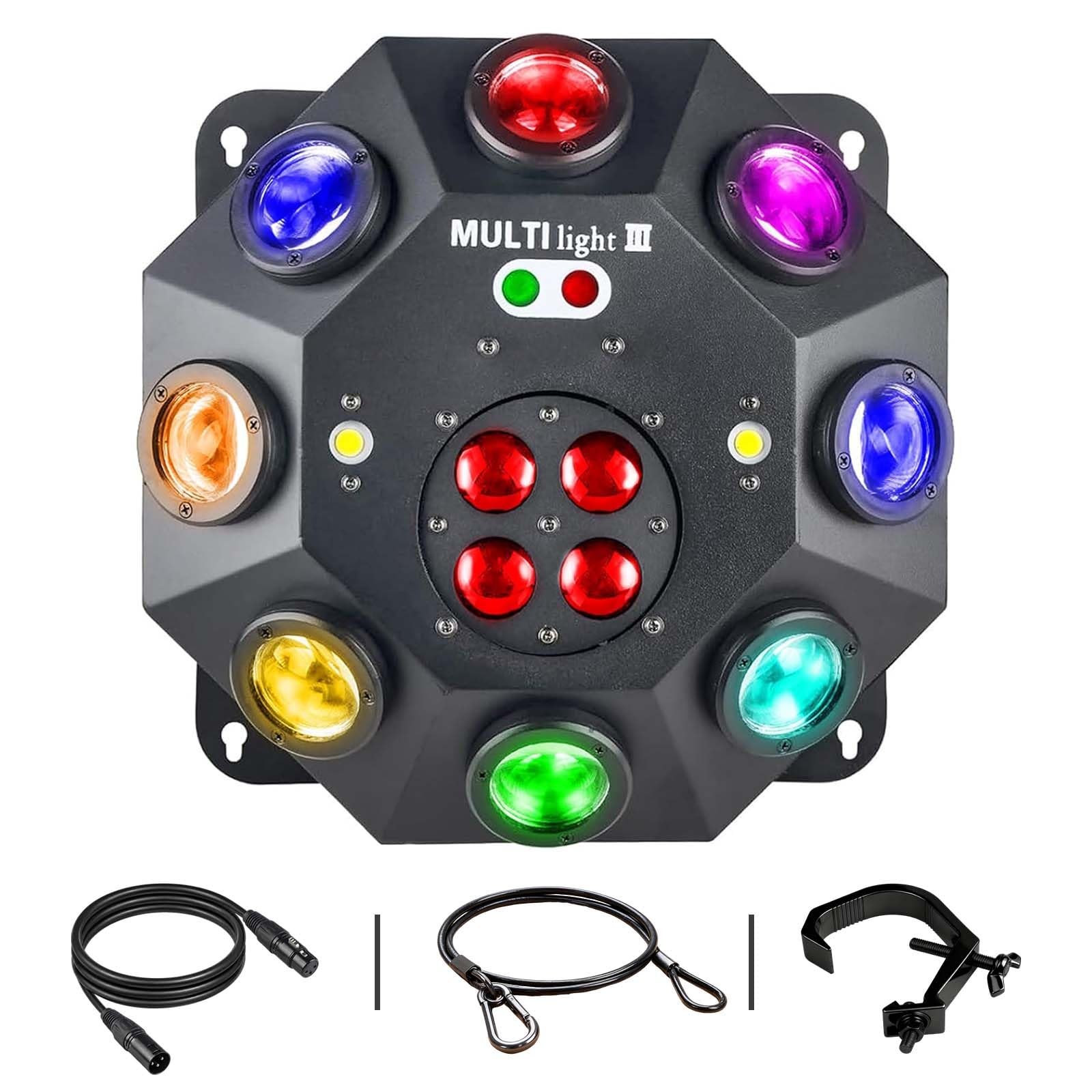Bewegliches Kopflicht, 150 W RGBW 4-in-1-LED-DJ-Bühnenlichter, DJ-Lichter mit unendlicher Rotation und aktiviertem Ton für Hochzeits-DJ-Partys und Live-House