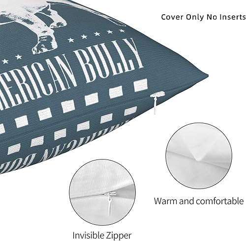 Miniatura 4 de SEAEAGLE American Flag Bully Throw Pillow Cover Double Sided Plush Decorative Cushion Pillowcase for Couch Sofa