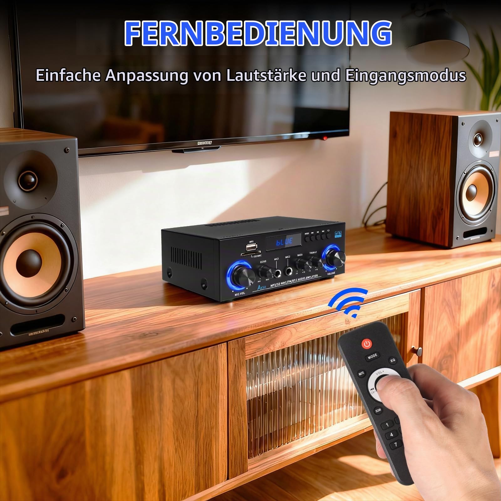 HiFi-Verstärker mit Bluetooth 5.3 Stereo 1000 W