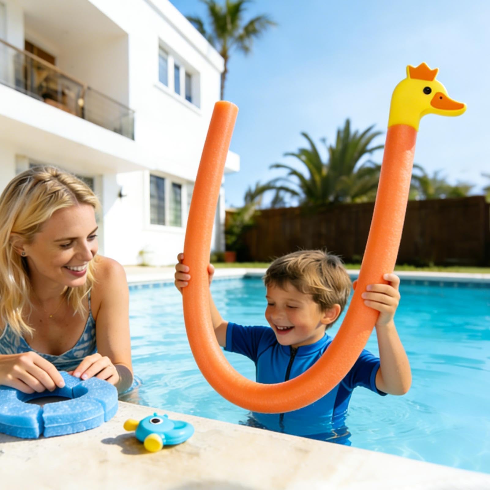 Noodles de Piscina Ayuda de flotación para Ejercicio con Cabeza Animal | Flotadores para piscina Para reuniones fin de semana, vacaciones, , playa, lago, río, aire libre