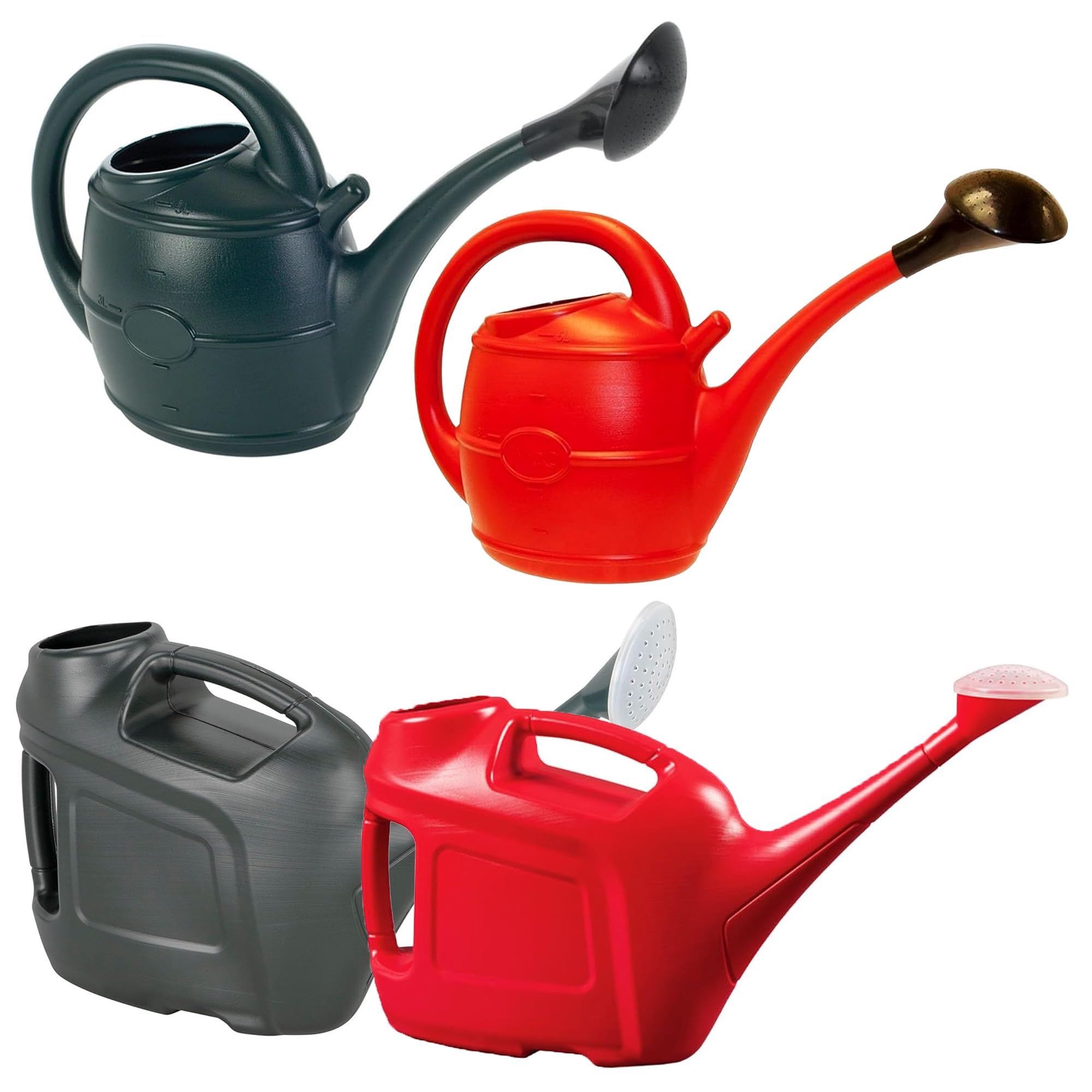 Star Supplies Green Sprinkler Heads Lightweight Watering Cans With Handles For Indoor & Outdoor Plants, Tubs, Pots & Hanging Baskets (, 1 Litre - No Sprinkler Head)