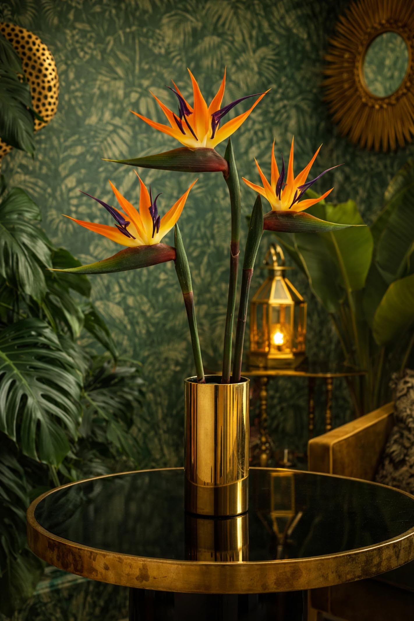 Amazon.de: Strelitzia Kunstblume gro realistisch  3er Set 60cm Paradiesvogelblume  knstlich, Tropische Kunstpflanze Deko knstliche Blumen fr Vase exotische  Wohnzimmer Dekoration knstliche Strelitzia Blume