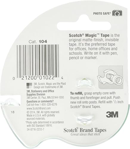 Miniatura 2 de Scotch Magic Tape, 1/2 x 450 pulgadas, 6 rollos
