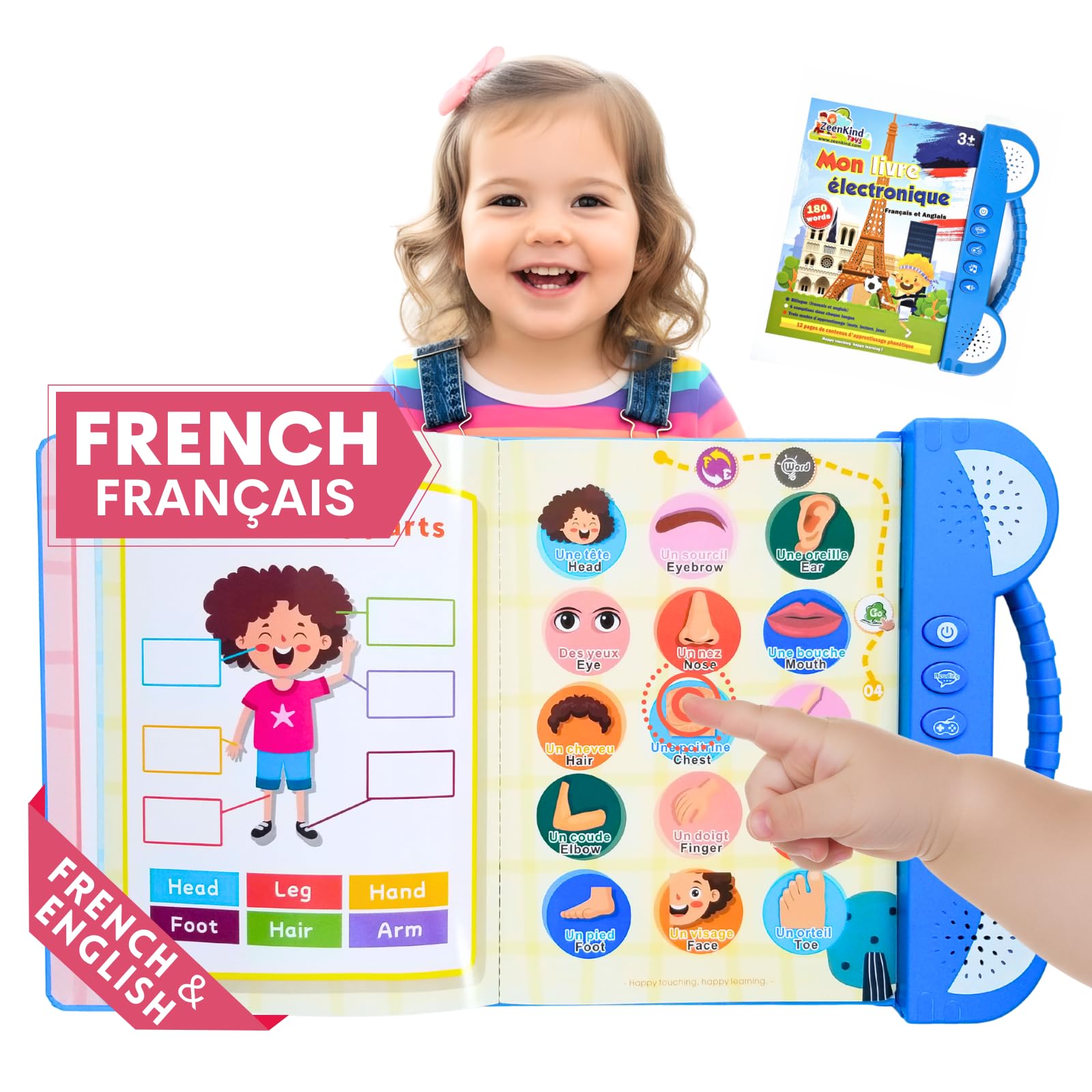 絵本・児童書 literacy links plus Amazon.com: ZeenKind French English Talking Learning Book for Kids