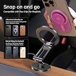 Syncwire Fits MagSafe Car Mount for Car Dash [All-Metal] Magnetic Phone Holder, [Flexible Three-axis] 360° Rotation Car Mount Strong Magnets Car Phone Holder for iPhone 17 16 15 14 13 Pro Max