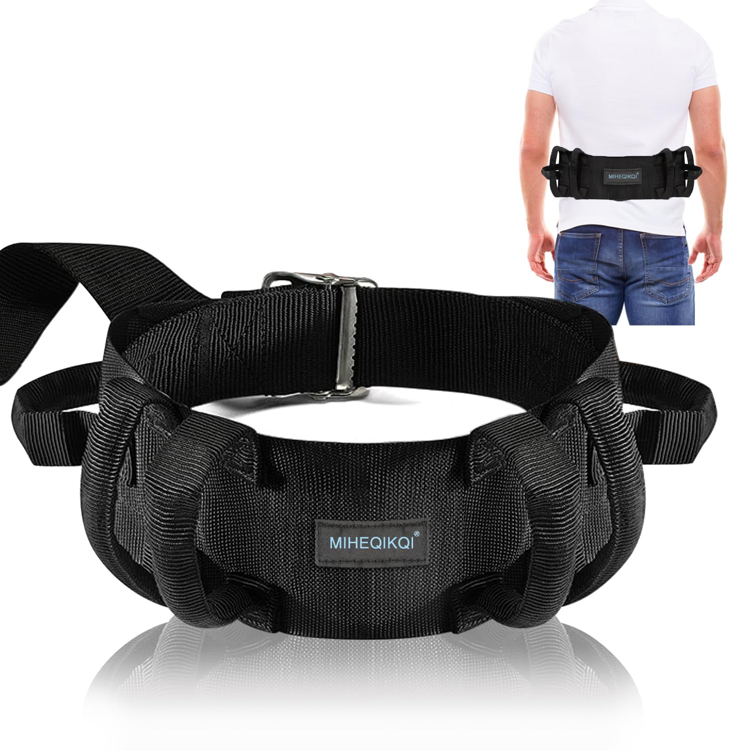 10 Packs Transfer and Gait Belts with Metal Buckle and Belt Loop Holder - Standing and Transfer Walking Assist Aid for Seniors, Elderly Patients, Caregiver, Nursing, Therapist, 60 inch — Amazon image 9
