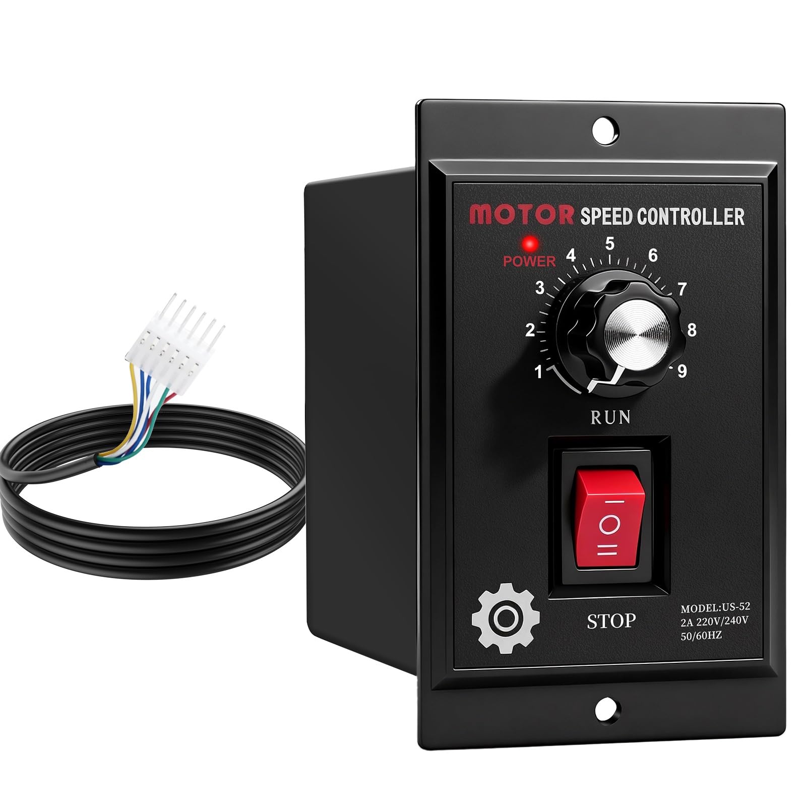 Variateur de Vitesse pour Moteur 220v 500W Régulateur de Vitesse du Moteur Monophasé Régulateur de Tension 220v Marche Avant/arrière Compatible avec les Moteurs des Séries YYDJ YCJT YYCJ et YCJFK