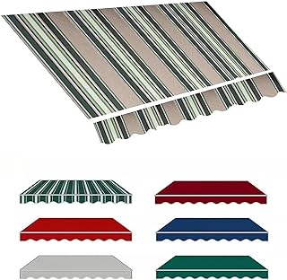 Retractable Awning Patio Sun Shade Shelter Replacement Fabric Top Cover（...