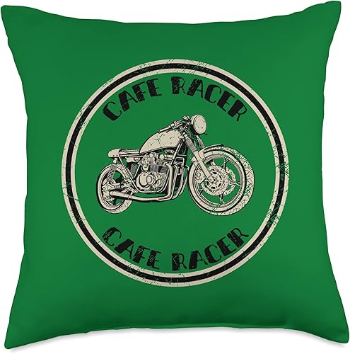 American Cafe Racer Motorcycle Apparel and Merch Cafe Racer Biker Men Women Adult Teens Boys Girls Kids Youth Throw Pillow, 18x18, Multicolor