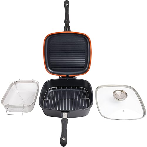 Kenmore Wyatt Aluminum Stackable All in One Multi-Function Cookware Set (Grill, Fry, Steam, Saute)