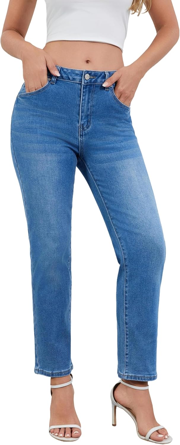 DGRPI Women's Boyfriend Skinny Jeans Ripped Distressed Stretchy Denim Pants