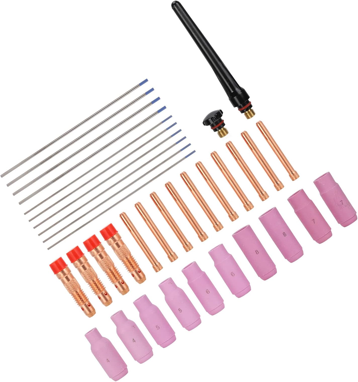 Gas Lens, Plasticity TIG Welding Torch Accessories Kit Multiple Specifications for WP 26 Series